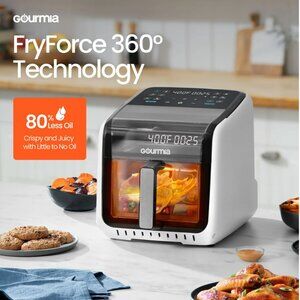 Gourmia Panorama 7-QT Digital Air Fryer w/ Panoramic View, Holographic Display